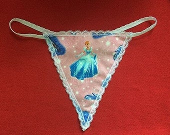 Womens CINDERELLA G-String Thong Lingerie Princess Disney Panty Underwear