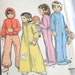 Footed Pajamas and Robe Sewing Pattern, Bunny Transfer Design, Size 1 for Toddlers, McCall's 5780s