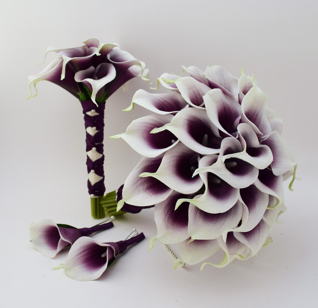 reserved picasso real touch calla lily bridal bouquet reserved picasso real touch calla lily bridal bouquet