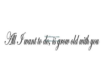 Grow old with you | Etsy
