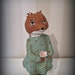 Foxy- papier mache- folk art- handmade art doll- fox doll - ooak doll