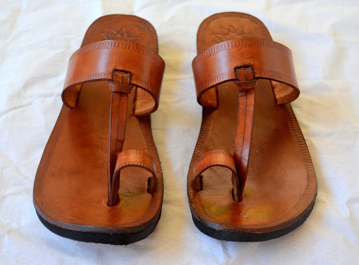 Plain Moroccan Inspired Leather Sandals BEST by IncredibleIndia