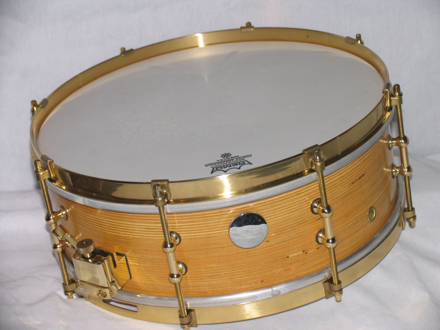 Custom made Snare Drum with patented shell construction by