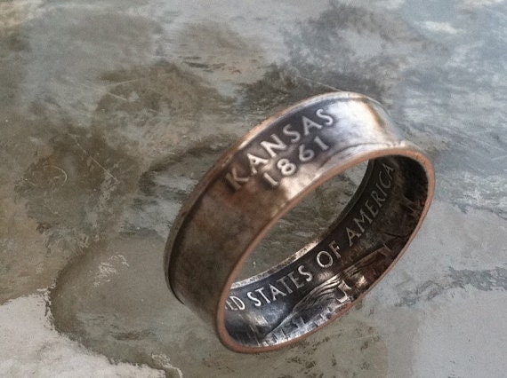 kansas coin rings from etsy