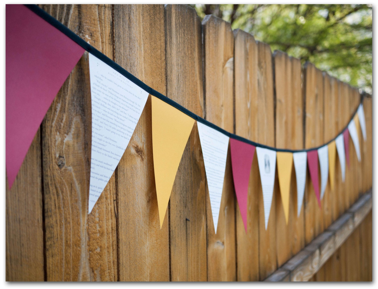 Individual Harry Potter Bunting Hogwarts House Colors