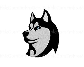 Husky Dog Embroidery Design Instant Download