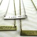 Custom Stamped Small Name Plate Necklace