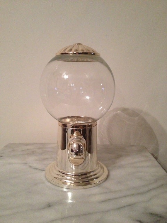 Godinger Silver Plate Gumball Machine or Candy Dispenser