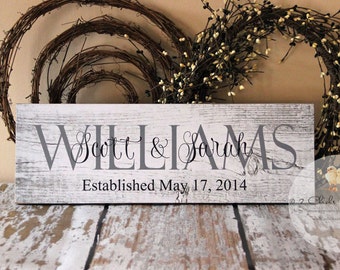 Custom Family Name Sign, Personalized Wood Plaque, Great Gift