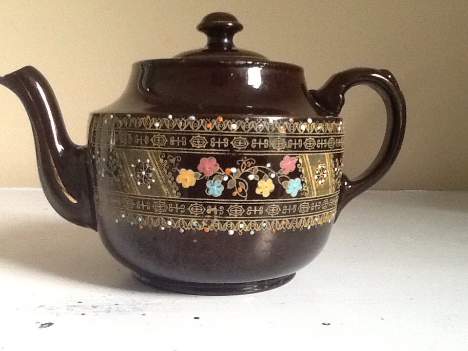 Gibson and Sons Teapot / Vintage Teapot / Hand Painted Teapot