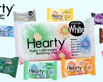 Hearty assorted color/colored hearty clay/Hearty colored clay/Soft clay/Air dry clay/Hearty 50 gr, shipped from Japan