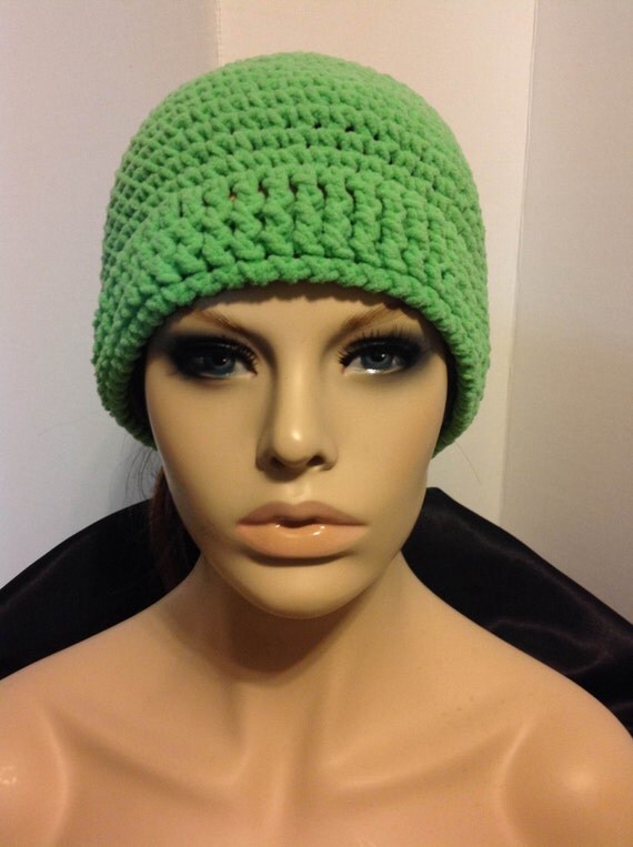 Lime Green Ponytail Beanie by jggregory on Etsy