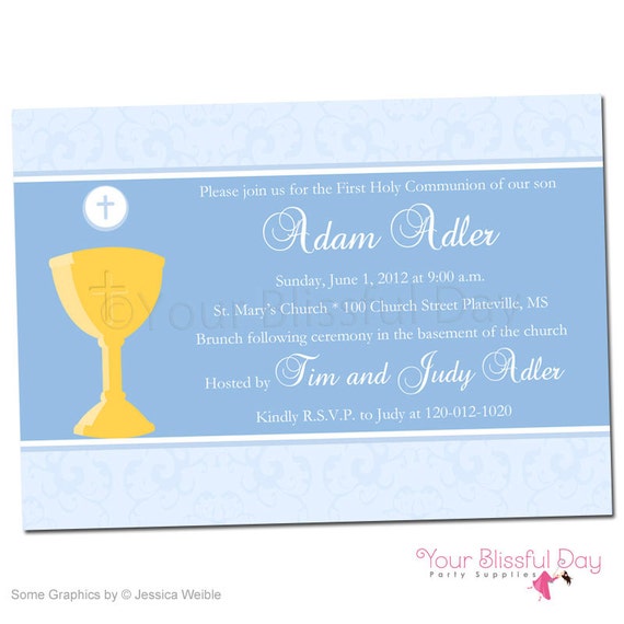 PRINTABLE First Communion Party Invitation Il_570xn