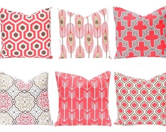 Zoom Coral Outdoor Pillows Any Size Outdoor Cushions Outdoor