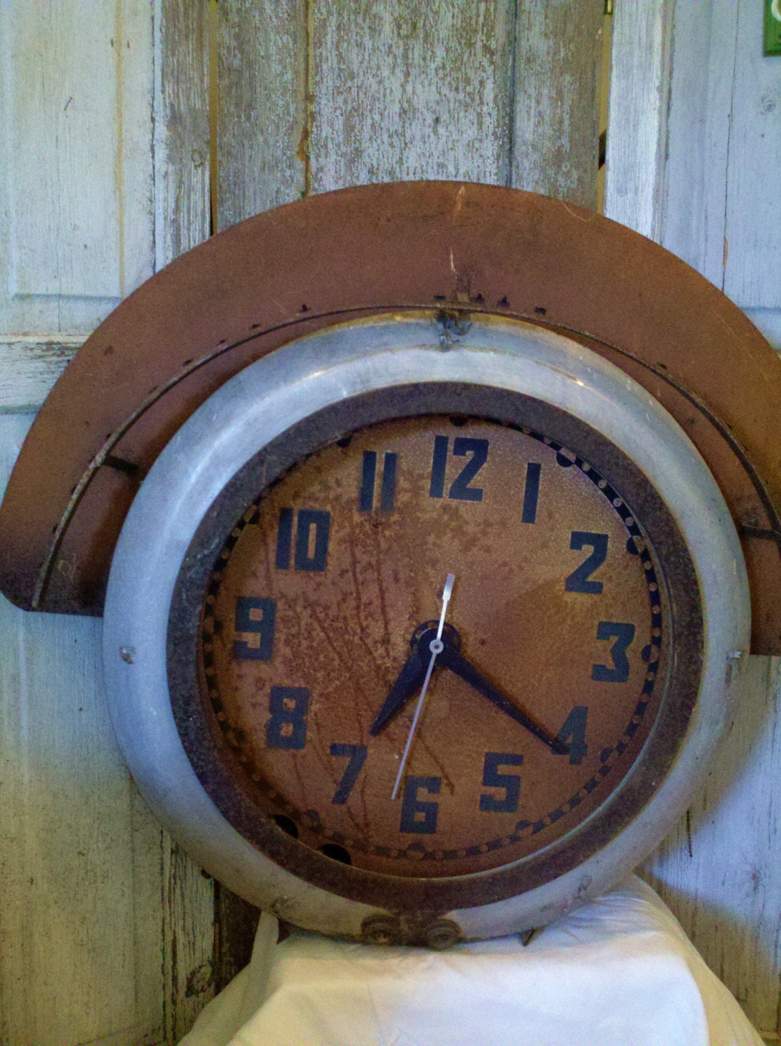 Train Station Clock Architectural Salvage Large Wall Art
