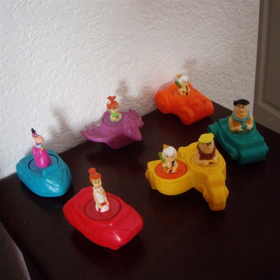Items similar to FlintstonesToy Burger King meal toys, complete set of ...