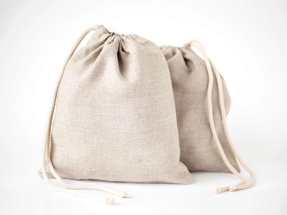 Linen drawstring bag | Etsy