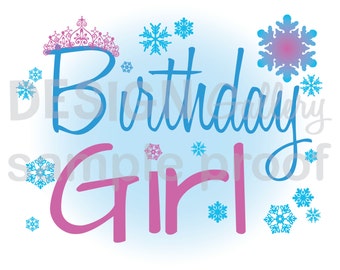 Items similar to BIRTHDAY GIRL hat - DIY Printable Iron On Transfer ...