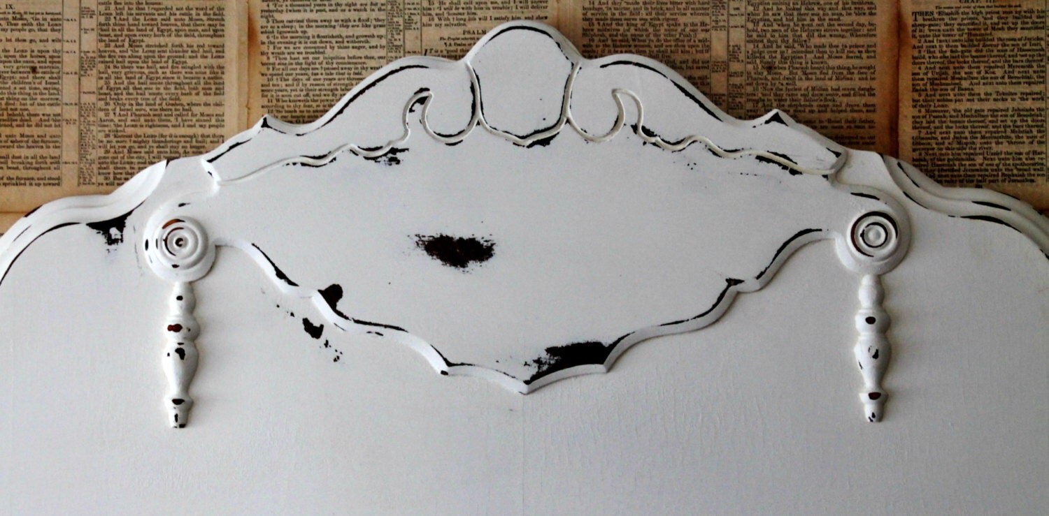 Antique Headboard Coat Rack Wall Hooks Distressed Cottage