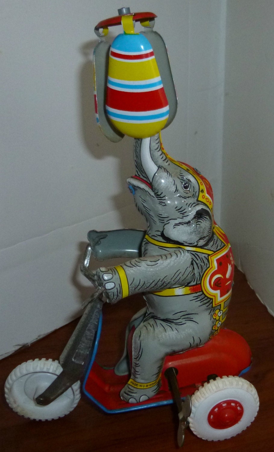 Germany Tin Wind Up Elephant Toy 1940s