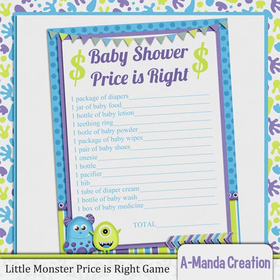 price game guess baby the shower My Party Supplies Manda  Creation's  Catch Party