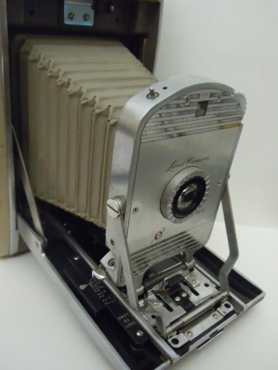 Polaroid Land Camera with Orange Filter Flash and Original