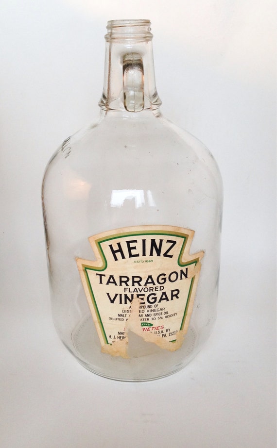 SALE Vintage Heinz Tarragon Flavored Vinegar One by JadeandLoren