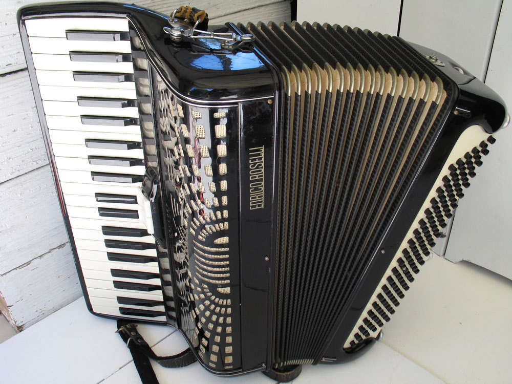 Vintage Enrico Roselli Accordion with Case Made in Italy