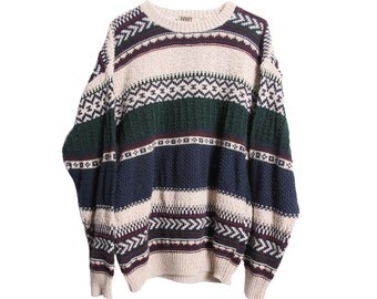 Vintage Tribal Print Tumblr Oversize Sweater