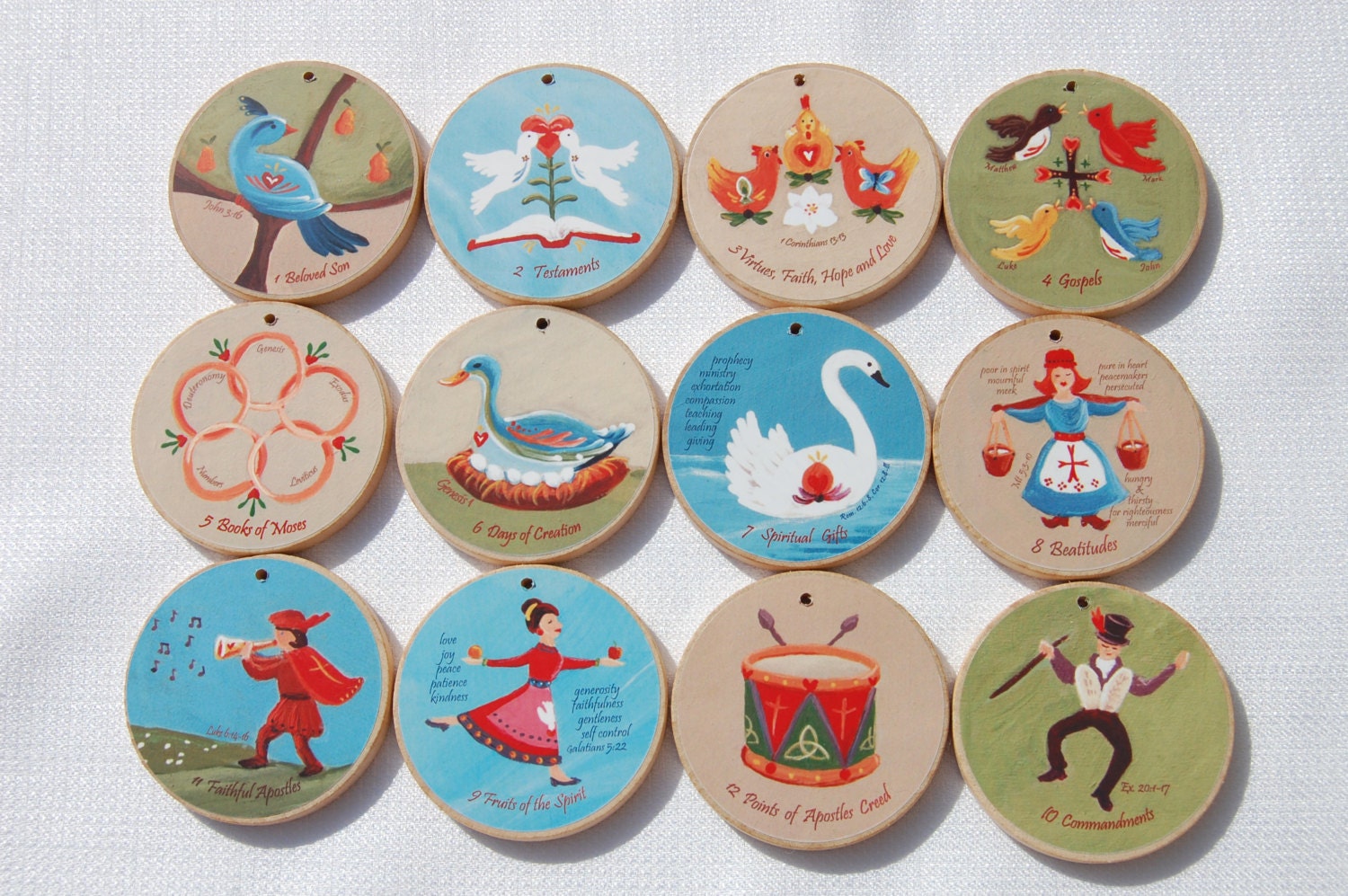 12 Days of CHRISTmas Ornaments for Advent and Christmas