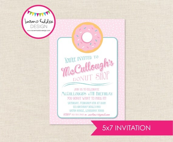 DIY, Donut Birthday Party INVITATION ONLY Il_570xn
