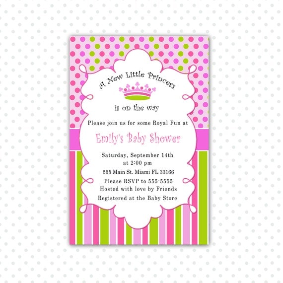 New Little Princess Baby Shower Invitations 2