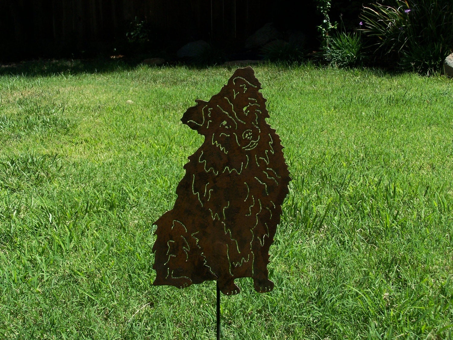 Australian Shepherd steel garden art sculpture / metal