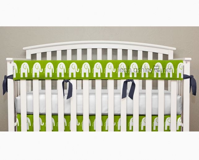 Teething Crib Rail Cover Protector Lime Green by leahashleyokc