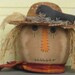 Primitive Scarecrow Head - Fabric - Centerpiece - Halloween - Fall Tuck -"Scarin' Crows"