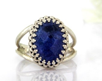 Silver ring,sodalite ring,healing ring,gemstone ring,health stone ring,believe ring,semiprecious ring