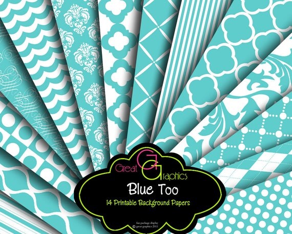 Blue Wedding Paper Printable Wedding Digital Paper Blue Printable Paper for Wedding Invitations - Instant Download Il_570xn