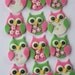 12 Fondant cupcake toppers--owl