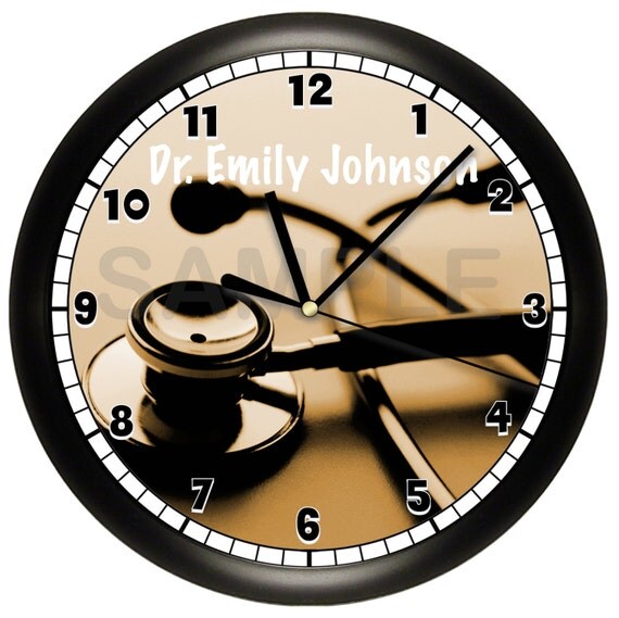 Personalized Doctor's Office Wall Clock by cabgodfrey on Etsy