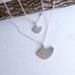Two Silver Speckled Birds with Sterling Silver Chain -- Mother Daughter Necklace Set or Double Necklace