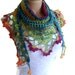crochet flower scarf,hand-knitted,fashion,unique gifts, winter, Women,shawl, multicolor,valentines day