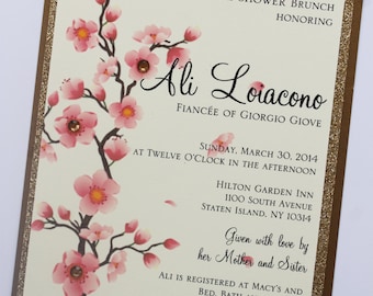 Cherry Blossoms Bridal Shower Invitation