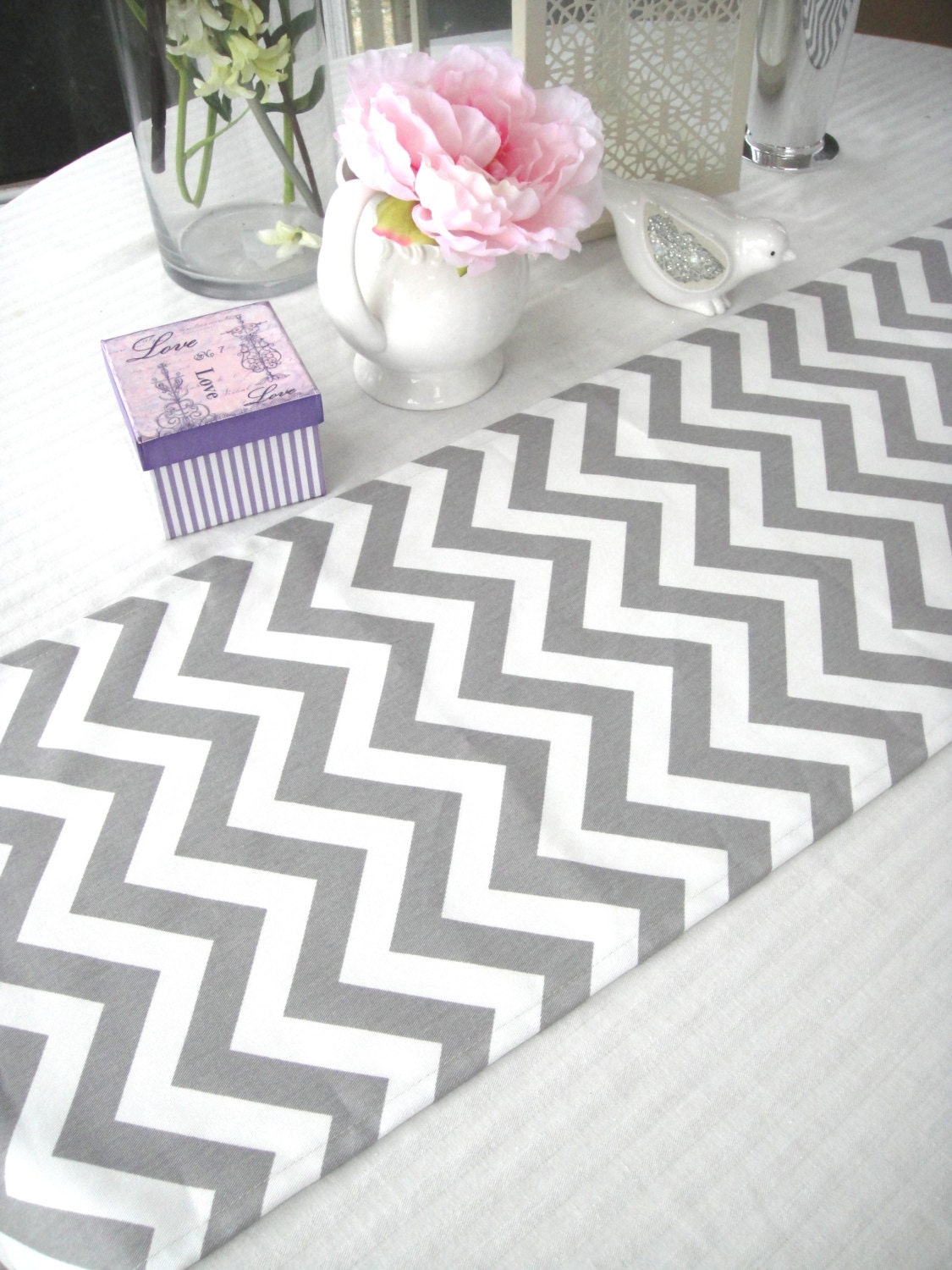CHEVRON Table Runner Available in Different by simplydivinebyjoann