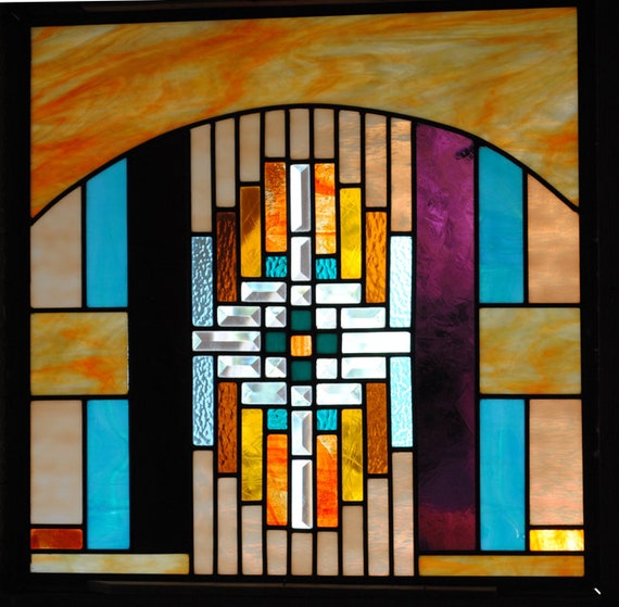 Stained Glass Window Southwest Beveled Glass 6914