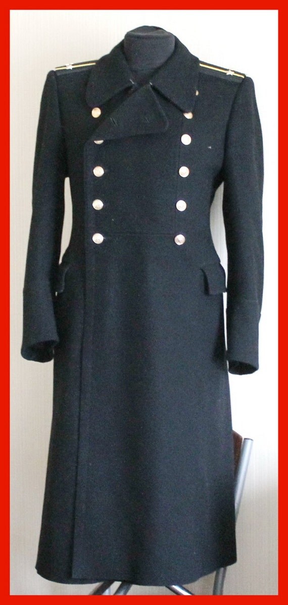 Steampunk man wool Coat Goth Greatcoat Russian by ingryda123
