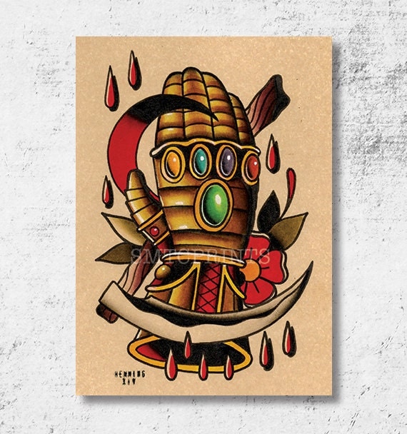 items similar to infinity gauntlet print 5x7 by brian items similar to infinity gauntlet print 5x7 by brian