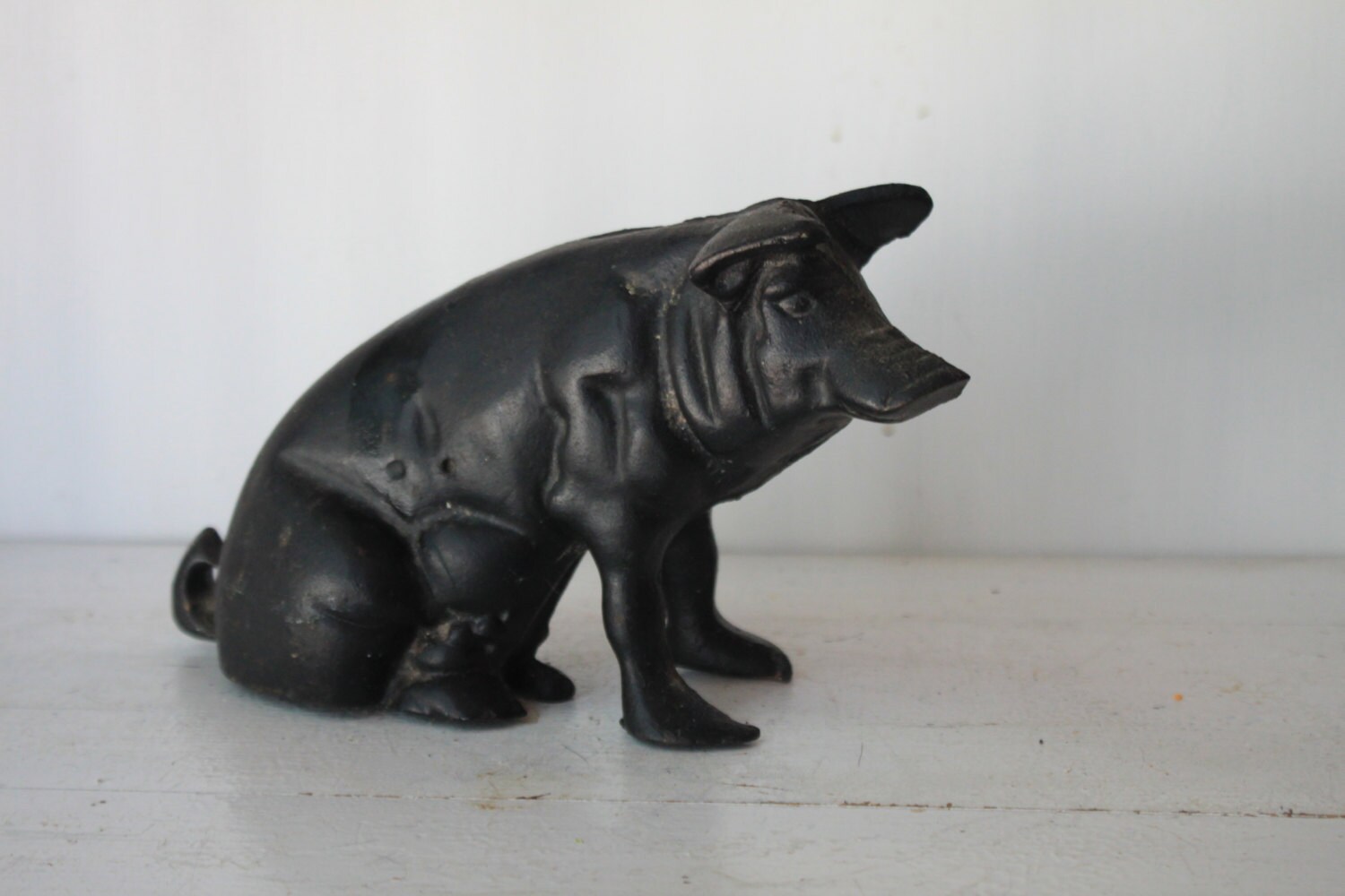 Antique Cast Iron Piggy Bank by MyVintageLane on Etsy