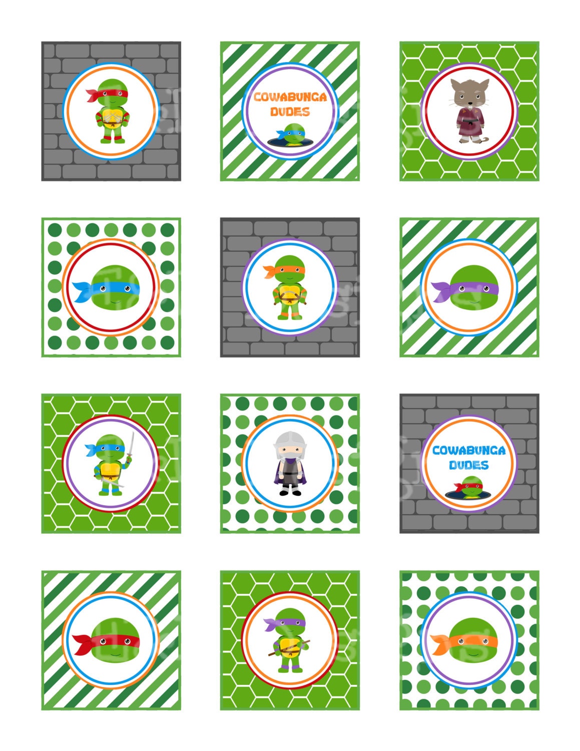 ninja-turtle-cupcake-toppers-and-wrappers-ninja-turtle-party