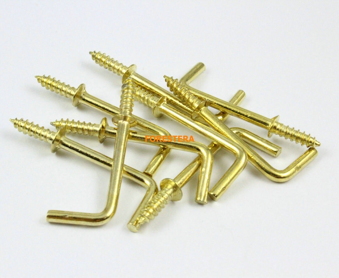 20Pcs Gold Jewelry Box Hook L Hook 55x19mm LH55X19
