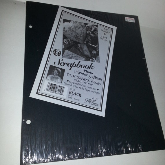 NOS 20 pages black scrapbook paper acid free 10 by 12 IOP